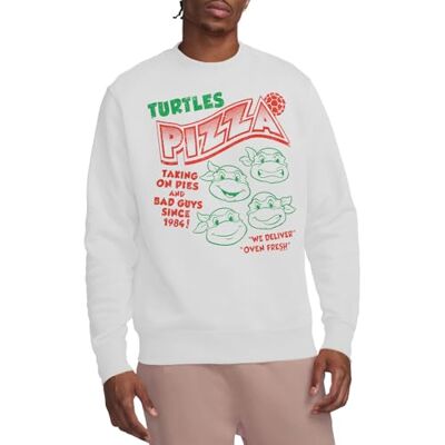 Mutant Tmnt Turtles Pizza Crew Sweatshirt, Vit, Medium, Vitt, M Mutant Tmnt Turtles Pizza Crew Sweatshirt, Vit, Medium, Vitt, M