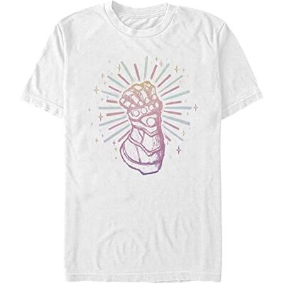 Marvel Unisex Avengers Classic 80-talet Gauntlet Organic kortärmad T-shirt, Vit, L Marvel Unisex Avengers Classic 80-talet Gauntlet Organic kortärmad T-shirt, Vit, L