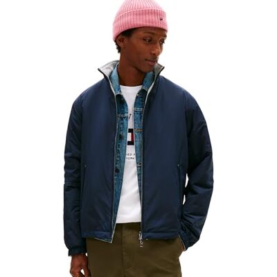 Tommy Hilfiger herr LW vändbar jacka MW0MW41862 andra jackor, blå, L, Blå (ökenhimmel), L Tommy Hilfiger herr LW vändbar jacka MW0MW41862 andra jackor, blå, L, Blå (ökenhimmel), L