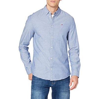 Tommy Jeans Tommy Hilfiger herr Tjm Slim Stretch Oxford skjorta T-shirt T-shirt, Twilight Navy, XXL Tommy Jeans Tommy Hilfiger herr Tjm Slim Stretch Oxford skjorta T-shirt T-shirt, Twilight Navy, XXL