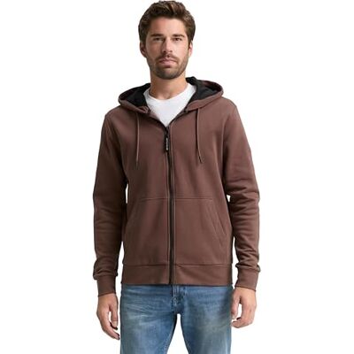 TOM TAILOR Sweatshirt för män, 38833 – väska brun, XS TOM TAILOR Sweatshirt för män, 38833 – väska brun, XS