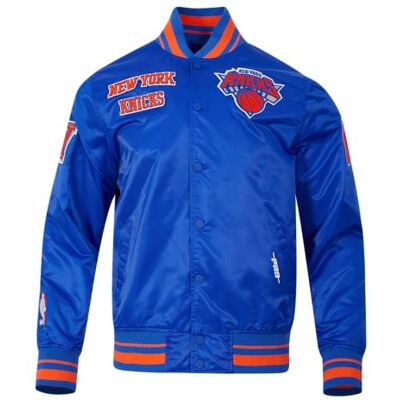 Pro Standard NBA Retro Classics PRO Satin YD Rib Jacket Jacket, Kunglig Blå/Orange, M Herr, Kungsblå/orange, M Pro Standard NBA Retro Classics PRO Satin YD Rib Jacket Jacket, Kunglig Blå/Orange, M Herr, Kungsblå/orange, M