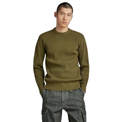 G-STAR RAW Teknisk stickad, Grön (Dark Olive D23979-d465-c744), S G-STAR RAW Teknisk stickad, Grön (Dark Olive D23979-d465-c744), S