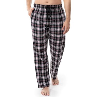 Fruit of the Loom herrpyjamasbotten, Svart pläd, XXL Fruit of the Loom herrpyjamasbotten, Svart pläd, XXL