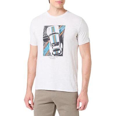 Teddy Smith T-shirt för herr T-shirt MC vit elfenben Kina, Elfenbensvit Kina, M Teddy Smith T-shirt för herr T-shirt MC vit elfenben Kina, Elfenbensvit Kina, M