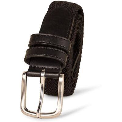 Amazon Essentials stretchvävt flätbälte för män, Svart, 30 Amazon Essentials stretchvävt flätbälte för män, Svart, 30