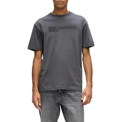 KARL LAGERFELD JEANS , män, normal kortärmad Essential Logo Tee normal passform, magnet, XS, GRÅ, XS KARL LAGERFELD JEANS , män, normal kortärmad Essential Logo Tee normal passform, magnet, XS, GRÅ, XS