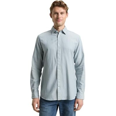 TOM TAILOR herrskjorta, 39356 – Ljusblå finrandig, 3XL TOM TAILOR herrskjorta, 39356 – Ljusblå finrandig, 3XL