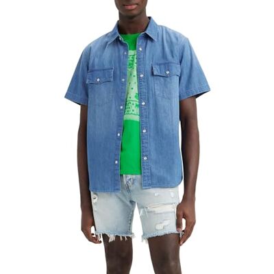 Levi's Ss Relaxed Fit Western Shirt herr, Tombstone Stonewash, S Levi's Ss Relaxed Fit Western Shirt herr, Tombstone Stonewash, S