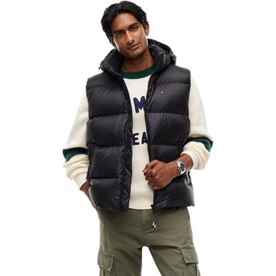Tommy Jeans herr TJM ESSENTIAL DOWN VEST EXT DM0DM20465 väst, svart (svart), XXL, svart (svart), XXL Tommy Jeans herr TJM ESSENTIAL DOWN VEST EXT DM0DM20465 väst, svart (svart), XXL, svart (svart), XXL