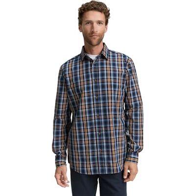 TOM TAILOR herrskjorta, 38477 – Navy Blue Shades Check, 3XL TOM TAILOR herrskjorta, 38477 – Navy Blue Shades Check, 3XL