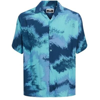 JACK & JONES Jcojeff AOP resort skjorta Ss Relax kortärmad skjorta, Pacific Coast/tryck: vattenfärg, S JACK & JONES Jcojeff AOP resort skjorta Ss Relax kortärmad skjorta, Pacific Coast/tryck: vattenfärg, S