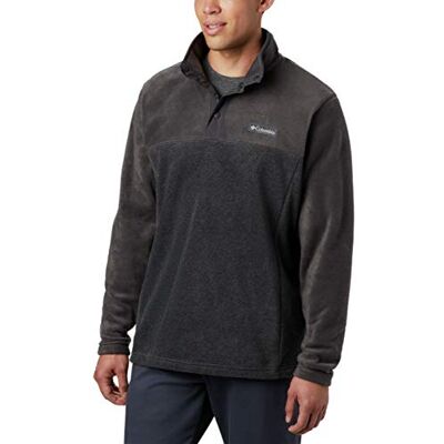 Columbia Herr Steens Mountain Half Snap, Fleece Pull Over, Charcoal Heather/Haj, Storlek M Columbia Herr Steens Mountain Half Snap, Fleece Pull Over, Charcoal Heather/Haj, Storlek M
