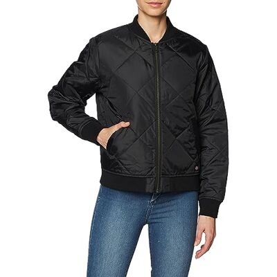 Dickies Bomber quiltad jacka dam, svart, L Dickies Bomber quiltad jacka dam, svart, L
