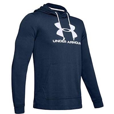 Under Armour herr sportstil Terry logotyp huvtröja uppvärmningstopp – akademin//vit (408), X-Large Under Armour herr sportstil Terry logotyp huvtröja uppvärmningstopp – akademin//vit (408), X-Large