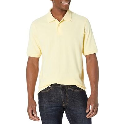 Amazon Essentials Men's Pikétröja i bomull med normal passform (finns i Big & Tall), Ljusgul, XL Amazon Essentials Men's Pikétröja i bomull med normal passform (finns i Big & Tall), Ljusgul, XL