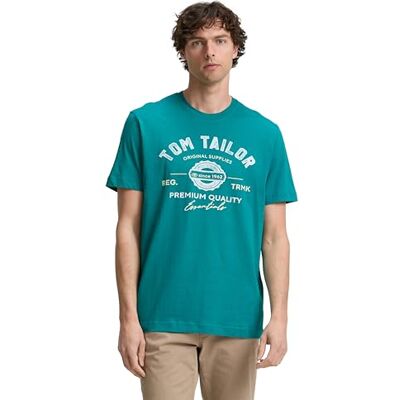 TOM TAILOR T-shirt för män, 11037 – Mörkflaska grön, M TOM TAILOR T-shirt för män, 11037 – Mörkflaska grön, M
