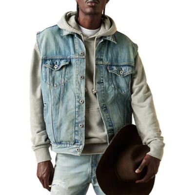 Levi's Herr avslappnad trucker denim väst, Kentucky Blue Vest, L Levi's Herr avslappnad trucker denim väst, Kentucky Blue Vest, L