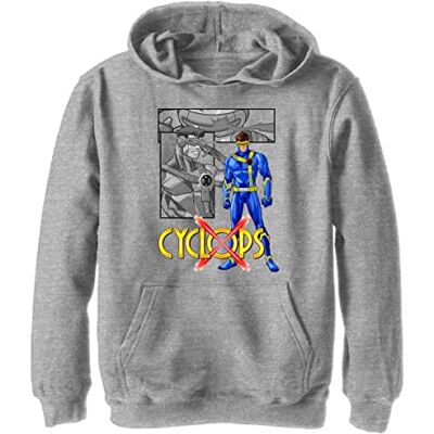 Marvel Klassisk huvtröja för pojkar, med laserpaneler, atletisk Heather, M, Athletic Heather, M Marvel Klassisk huvtröja för pojkar, med laserpaneler, atletisk Heather, M, Athletic Heather, M