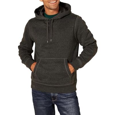 Amazon Essentials Men's Fleecetröja med huva (finns i Big & Tall), Kolsvart ljung, XL Amazon Essentials Men's Fleecetröja med huva (finns i Big & Tall), Kolsvart ljung, XL