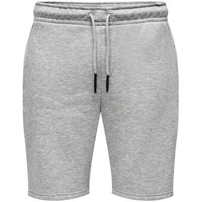 Only & Sons Sweatshorts för män ONSCERES medium midja normalt skurna shorts, Ljusgrå melange, XXL Only & Sons Sweatshorts för män ONSCERES medium midja normalt skurna shorts, Ljusgrå melange, XXL