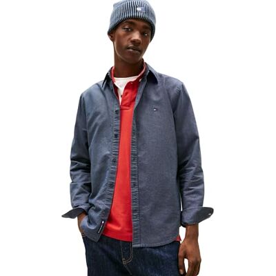 Tommy Jeans herr TJM REG Oxford tröja EXT DM0DM22836 L/S skjorta, blå (mörk natt marinblå), XXL, Blå (mörk natt marinblå), XXL Tommy Jeans herr TJM REG Oxford tröja EXT DM0DM22836 L/S skjorta, blå (mörk natt marinblå), XXL, Blå (mörk natt marinblå), XXL