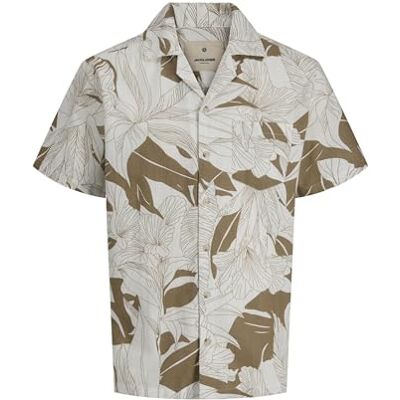 JACK & JONES Jprblubahamas Print Resort S/S skjorta, Elmwood, M JACK & JONES Jprblubahamas Print Resort S/S skjorta, Elmwood, M