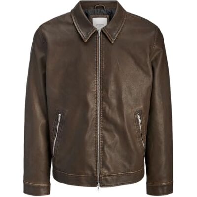 JACK & JONES Jjecasablanca PU-jacka Noos, Chokladbrun, XXL JACK & JONES Jjecasablanca PU-jacka Noos, Chokladbrun, XXL