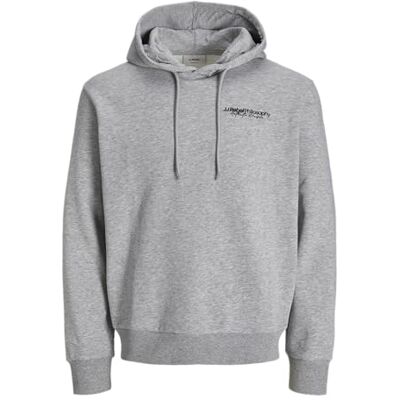 JJ REBEL herr Jrebzack Sweat Hood Sn, Ljusgrå melange, XS JJ REBEL herr Jrebzack Sweat Hood Sn, Ljusgrå melange, XS