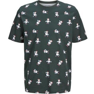 JACK & JONES JACK&JONES Jjxmas Merry AOP Tee Ss Crew Neck, Scarab, M JACK & JONES JACK&JONES Jjxmas Merry AOP Tee Ss Crew Neck, Scarab, M