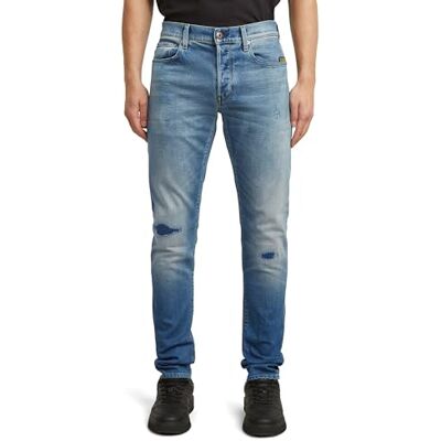 G-STAR RAW G-STAR herr 3301 smala jeans, Flerfärgad (Faded New Moon Restored 51001-c052-h443), 32W / 32L G-STAR RAW G-STAR herr 3301 smala jeans, Flerfärgad (Faded New Moon Restored 51001-c052-h443), 32W / 32L