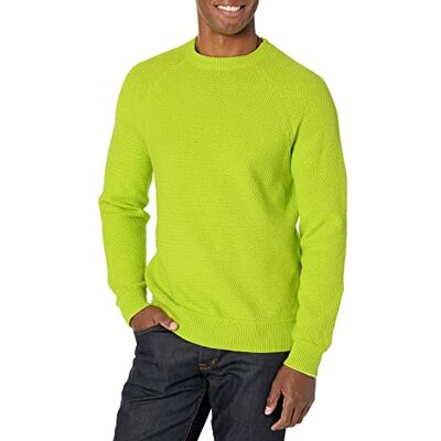 Amazon Essentials herr överdimensionerad passform texturerad bomull rund hals, limegrön, X-Small Amazon Essentials herr överdimensionerad passform texturerad bomull rund hals, limegrön, X-Small
