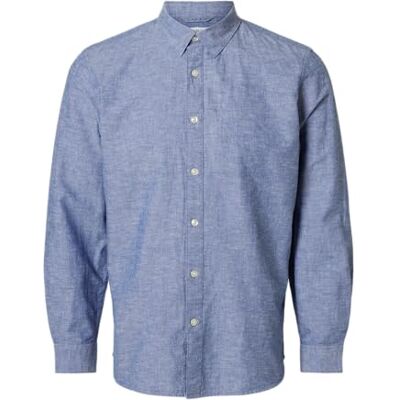 SELECTED HOMME skjorta långärmad, Mellanblå denim, M SELECTED HOMME skjorta långärmad, Mellanblå denim, M