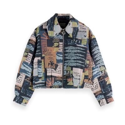 Scotch & Soda Collage Jacquard Jacka, Art Dept Collage flerfärgad U077, XL Scotch & Soda Collage Jacquard Jacka, Art Dept Collage flerfärgad U077, XL