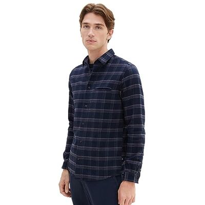 TOM TAILOR Herrskjorta, 32308 – Navy Tonal Check, XL TOM TAILOR Herrskjorta, 32308 – Navy Tonal Check, XL
