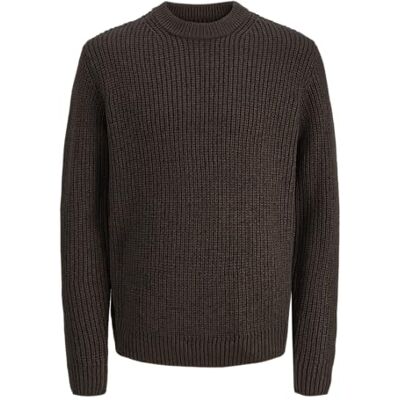JACK & JONES Jorbleecker Knit Crew Neck Bf, Mulch, L JACK & JONES Jorbleecker Knit Crew Neck Bf, Mulch, L
