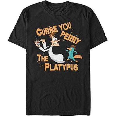 Disney Unisex Phineas And Ferb Curse You Organic kortärmad T-shirt, svart, M Disney Unisex Phineas And Ferb Curse You Organic kortärmad T-shirt, svart, M