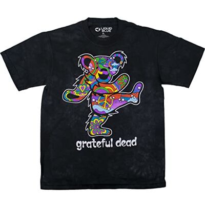 Liquid Blue Herr grateful Dead Lb Summer of Love dansande björn t-shirt, Batik, XXL Liquid Blue Herr grateful Dead Lb Summer of Love dansande björn t-shirt, Batik, XXL