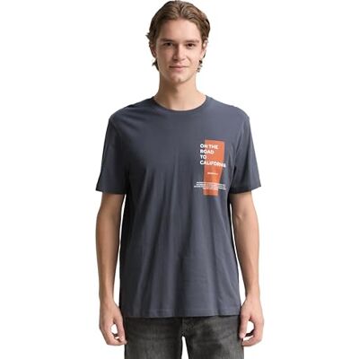 TOM TAILOR Denim T-shirt för män, 21756 – Urban Medium Grey, L TOM TAILOR Denim T-shirt för män, 21756 – Urban Medium Grey, L
