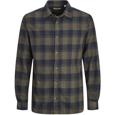 JACK & JONES herr Jjjoshua fall Buffalo skjorta Ls fritidsskjorta, Skogsnatt, XS JACK & JONES herr Jjjoshua fall Buffalo skjorta Ls fritidsskjorta, Skogsnatt, XS
