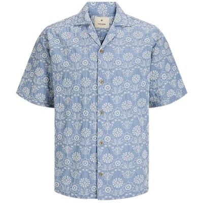 JACK & JONES Jprblutate Embroidery S/S skjorta, Trench Coat, M JACK & JONES Jprblutate Embroidery S/S skjorta, Trench Coat, M