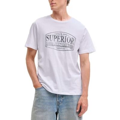 JACK & JONES Jprblunoah Ss Tee FST, Vit, L JACK & JONES Jprblunoah Ss Tee FST, Vit, L
