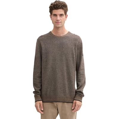 TOM TAILOR flerfärgad stickad tröja för män, 37637 – Marin Camel Mouline, XXL TOM TAILOR flerfärgad stickad tröja för män, 37637 – Marin Camel Mouline, XXL