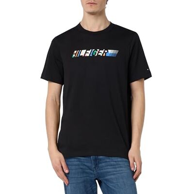 Tommy Hilfiger herr flerfärgad Hilfiger Tee S/S T-shirts, svart, XS, Svart, XS Tommy Hilfiger herr flerfärgad Hilfiger Tee S/S T-shirts, svart, XS, Svart, XS