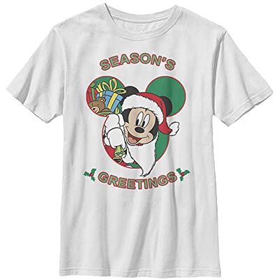 Disney pojkar Musse Greeting T-shirt, Vit, S Disney pojkar Musse Greeting T-shirt, Vit, S