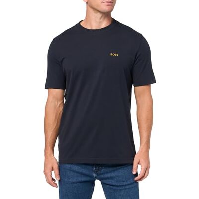 Boss Contrast Logo Cotton Stretch T-Shirt,Dark Night Blue,L Boss Contrast Logo Cotton Stretch T-Shirt,Dark Night Blue,L