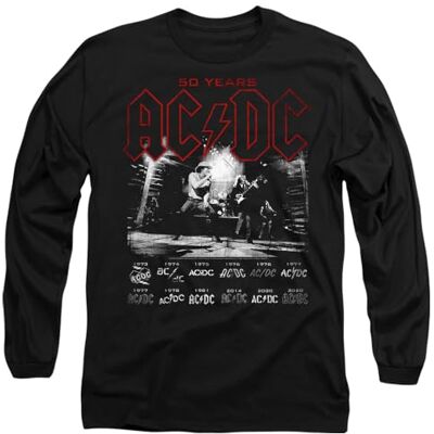 AC/DC new boundary designs, inc. logo stack unisex vuxen långärmad T-shirt, svart, XL blandad, svart, XL AC/DC new boundary designs, inc. logo stack unisex vuxen långärmad T-shirt, svart, XL blandad, svart, XL
