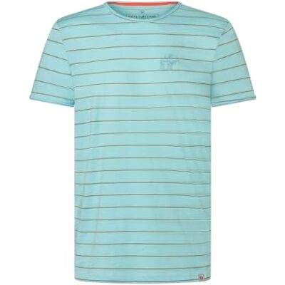 Timezone Herr Pin Stripe T-shirt, Kristallblå, XXL Timezone Herr Pin Stripe T-shirt, Kristallblå, XXL