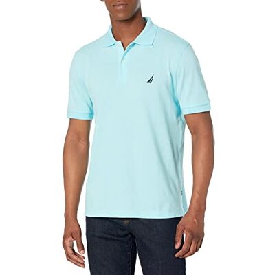 Nautica Pikétröja för män, Ljus aqua solid, S Nautica Pikétröja för män, Ljus aqua solid, S