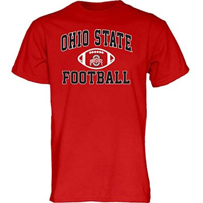 Blue 84 NCAA Ohio State Buckeyes herr t-shirt lagfärg fotboll, Ohio State Buckeyes röd, stor Blue 84 NCAA Ohio State Buckeyes herr t-shirt lagfärg fotboll, Ohio State Buckeyes röd, stor